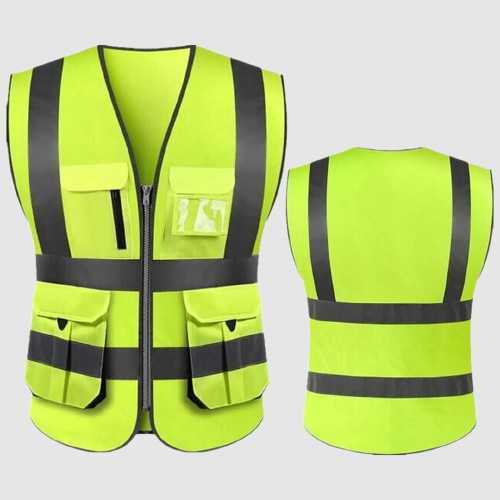 High Visibility Safety Vest Reflective Strips with Adjustable Fit